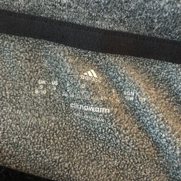 Adidas Womens Climawarm Grey Pullover Sweatshirt Size S - Picture 3 of 5